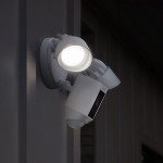 Ring Floodlight Camera Motion-Activated HD Security Cam Two-Way Talk and Siren Alarm, White, Works with Alexa