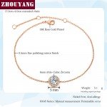 Round Micro Mosaic Cubic Zirconia Rose Gold Color Bracelet Jewelry Austrian Crystal Top Quality Wholesale ZYH165 ZYH101