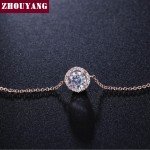Round Micro Mosaic Cubic Zirconia Rose Gold Color Bracelet Jewelry Austrian Crystal Top Quality Wholesale ZYH165 ZYH101