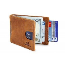 SERMAN BRANDS- RFID Blocking Bifold Slim Genuine Leather Thin Minimalist Front Pocket Wallets for Men with Money Clip - Made From Full Grain Leather SERMAN BRANDS- RFID Blocking Bifold Slim Genuine Leather Thin Minimalist Front Pocket Wallets for Men with Money Clip - Made From Full Grain Leather