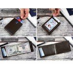 SERMAN BRANDS RFID Blocking Slim Bifold Genuine Leather Minimalist Front Pocket Wallets for Men with Money Clip SERMAN BRANDS RFID Blocking Slim Bifold Genuine Leather Minimalist Front Pocket Wallets for Men with Money Clip