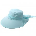 SIGGI Womens Summer Flap Cover Cap Cotton UPF 50+ Sun Shade Hat With Neck Cord