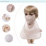 SIGGI Womens Summer Flap Cover Cap Cotton UPF 50+ Sun Shade Hat With Neck Cord