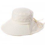 SIGGI Womens Summer Flap Cover Cap Cotton UPF 50+ Sun Shade Hat With Neck Cord