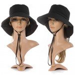 SIGGI Womens Summer Flap Cover Cap Cotton UPF 50+ Sun Shade Hat With Neck Cord