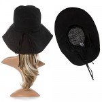 SIGGI Womens Summer Flap Cover Cap Cotton UPF 50+ Sun Shade Hat With Neck Cord