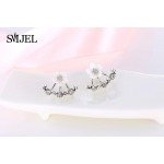 SMJEL 2017 Fashion Jewelry Cute Cherry Blossoms Flower Stud Earrings for Women Several Peach Blossoms Earrings  S129