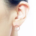 SMJEL Fashion Accessories Jewelry Brushed Circle Stud Earrings for Women Simple Round Geometric Statement Earring Pendients S022