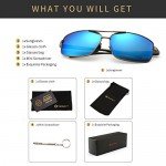 SUNGAIT Ultra Lightweight Rectangular Polarized Sunglasses 100% UV protection SUNGAIT Ultra Lightweight Rectangular Polarized Sunglasses 100% UV protection