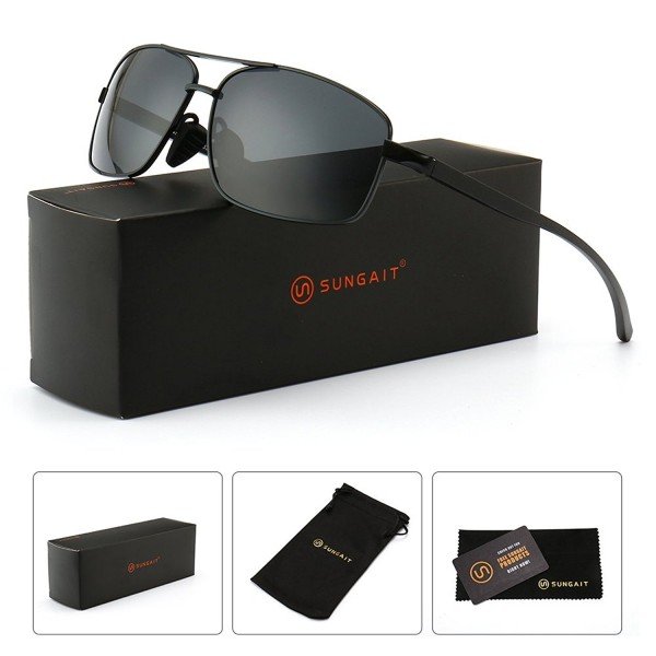 SUNGAIT Ultra Lightweight Rectangular Polarized Sunglasses 100% UV protection SUNGAIT Ultra Lightweight Rectangular Polarized Sunglasses 100% UV protection