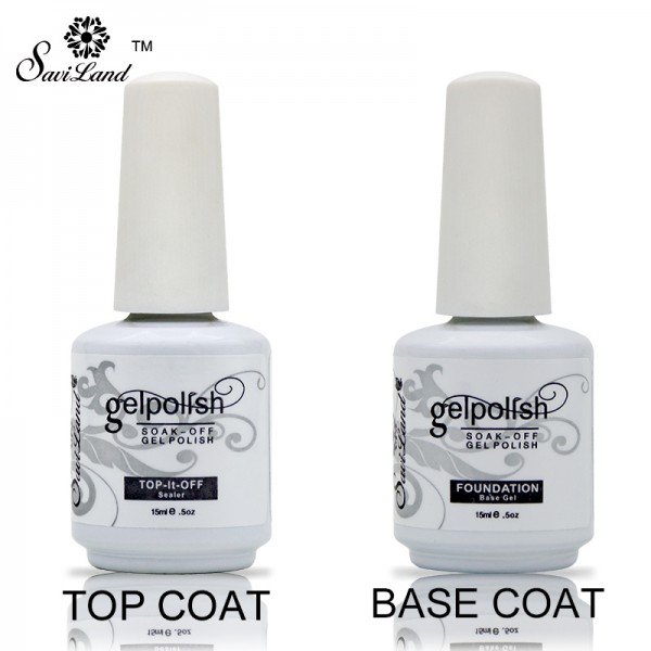 Saviland Soak Off Gel Lacquer Professional 15ml Gelpolish Base and Top Coat Varnishes Primer Nail Art Uv Gel Nail Polish