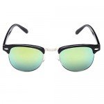 Shiratori New Vintage Classic Half Frame Semi-Rimless Wayfarer Clear Lens Glasses …