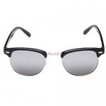 Shiratori New Vintage Classic Half Frame Semi-Rimless Wayfarer Clear Lens Glasses …