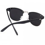 Shiratori New Vintage Classic Half Frame Semi-Rimless Wayfarer Clear Lens Glasses …