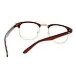 Shiratori New Vintage Classic Half Frame Semi-Rimless Wayfarer Clear Lens Glasses …