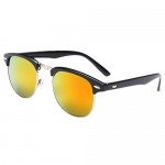 Shiratori New Vintage Classic Half Frame Semi-Rimless Wayfarer Clear Lens Glasses …