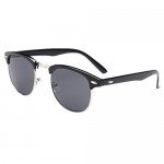 Shiratori New Vintage Classic Half Frame Semi-Rimless Wayfarer Clear Lens Glasses …