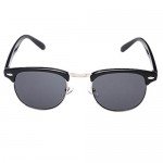 Shiratori New Vintage Classic Half Frame Semi-Rimless Wayfarer Clear Lens Glasses …