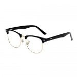 Shiratori New Vintage Classic Half Frame Semi-Rimless Wayfarer Clear Lens Glasses …
