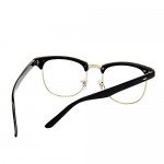 Shiratori New Vintage Classic Half Frame Semi-Rimless Wayfarer Clear Lens Glasses …