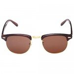 Shiratori New Vintage Classic Half Frame Semi-Rimless Wayfarer Clear Lens Glasses …