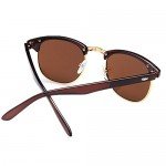 Shiratori New Vintage Classic Half Frame Semi-Rimless Wayfarer Clear Lens Glasses …