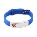 Silicone Bracelet Medical Alert ID for Men and Women Adjustable Size (Free Engraving)