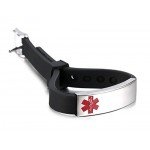 Silicone Bracelet Medical Alert ID for Men and Women Adjustable Size (Free Engraving)