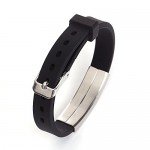 Silicone Bracelet Medical Alert ID for Men and Women Adjustable Size (Free Engraving)