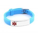 Silicone Bracelet Medical Alert ID for Men and Women Adjustable Size (Free Engraving)