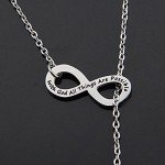 Silver Infinity Cross Necklace Bracelet Religious Jewelry Inspirational Gift,With God All Things are Possible,For Children, Friends, Graduation, school,Best Gift