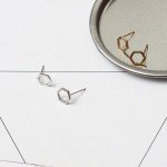 Simple Korean Creative Geometric Hexagon Stud Earrings for Women Small Ear Studs Earing Brincos Ear Jewelry Girls Gift RY37