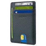 Slim Minimalist Front Pocket RFID Blocking Leather Wallets for Men & Women