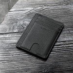 Slim Minimalist Front Pocket RFID Blocking Leather Wallets for Men & Women