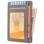 Slim Minimalist Front Pocket RFID Blocking Leather Wallets for Men & Women