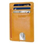 Slim Minimalist Front Pocket RFID Blocking Leather Wallets for Men & Women