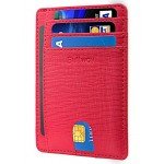 Slim Minimalist Front Pocket RFID Blocking Leather Wallets for Men & Women