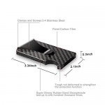 Slim Wallet , Men Women Money Clip Metal Wallet Minimalist Carbon Fibre RFID Blocking