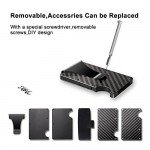 Slim Wallet , Men Women Money Clip Metal Wallet Minimalist Carbon Fibre RFID Blocking