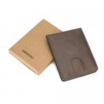 Slim Wallet Genuine Leather Front Pocket Wallet with ID Window RFID Blocking Slim Wallet Genuine Leather Front Pocket Wallet with ID Window RFID Blocking