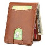 Slim Wallet Genuine Leather Front Pocket Wallet with ID Window RFID Blocking Slim Wallet Genuine Leather Front Pocket Wallet with ID Window RFID Blocking
