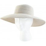 Sloggers Women's  Wide Brim Braided Sun Hat with Wind Lanyard - Dark Brown -  UPF 50+  Maximum Sun Protection, Style 442DB01