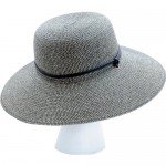 Sloggers Women's  Wide Brim Braided Sun Hat with Wind Lanyard - Dark Brown -  UPF 50+  Maximum Sun Protection, Style 442DB01