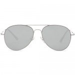 SojoS Classic Aviator Mirrored Flat Lens Sunglasses Metal Frame with Spring Hinges SJ1030