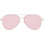 SojoS Classic Aviator Mirrored Flat Lens Sunglasses Metal Frame with Spring Hinges SJ1030