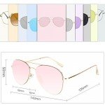 SojoS Classic Aviator Mirrored Flat Lens Sunglasses Metal Frame with Spring Hinges SJ1030