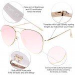 SojoS Classic Aviator Mirrored Flat Lens Sunglasses Metal Frame with Spring Hinges SJ1030