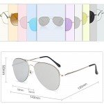 SojoS Classic Aviator Mirrored Flat Lens Sunglasses Metal Frame with Spring Hinges SJ1030