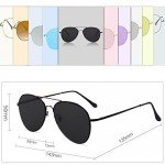 SojoS Classic Aviator Mirrored Flat Lens Sunglasses Metal Frame with Spring Hinges SJ1030