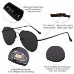 SojoS Classic Aviator Mirrored Flat Lens Sunglasses Metal Frame with Spring Hinges SJ1030